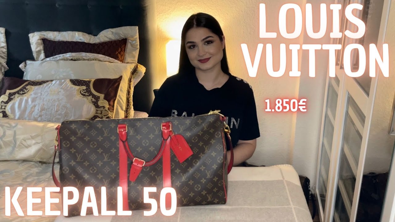 LOUIS VUITTON KEEPALL 50 RED I LOUIS VUITTON KEEPALL MONOGRAM CANVAS RED I  REVIEW I Mary´s Closet 