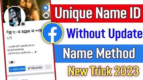 How To Create Single Emoji Name Facebook Account | Unique Name id without Update name ||