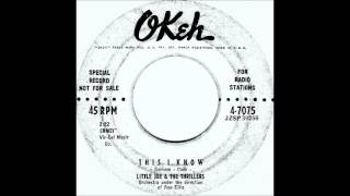 LITTLE JOE COOK & THE THRILLERS -  THIS I KNOW   1957 OKeh  4 7075