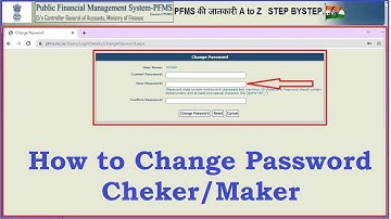 Cheker/ Maker password change in PFMS|| Cheker aur Maker ka passwork kaise chage kare||