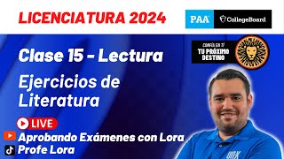 Clase 15  EJERCICIOS DE LITERATURA  Curso Gratis PAA 2024 || EGA I || EXANI II