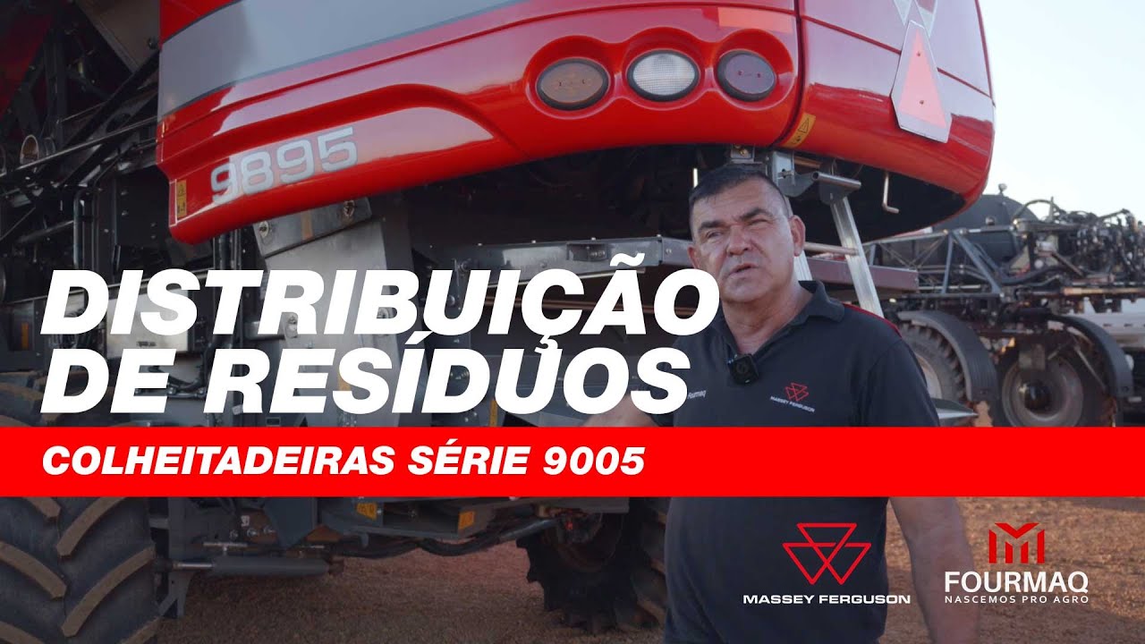 Distribuição de Resíduos - Colheitadeira Axial Série 9005 da Massey Ferguson