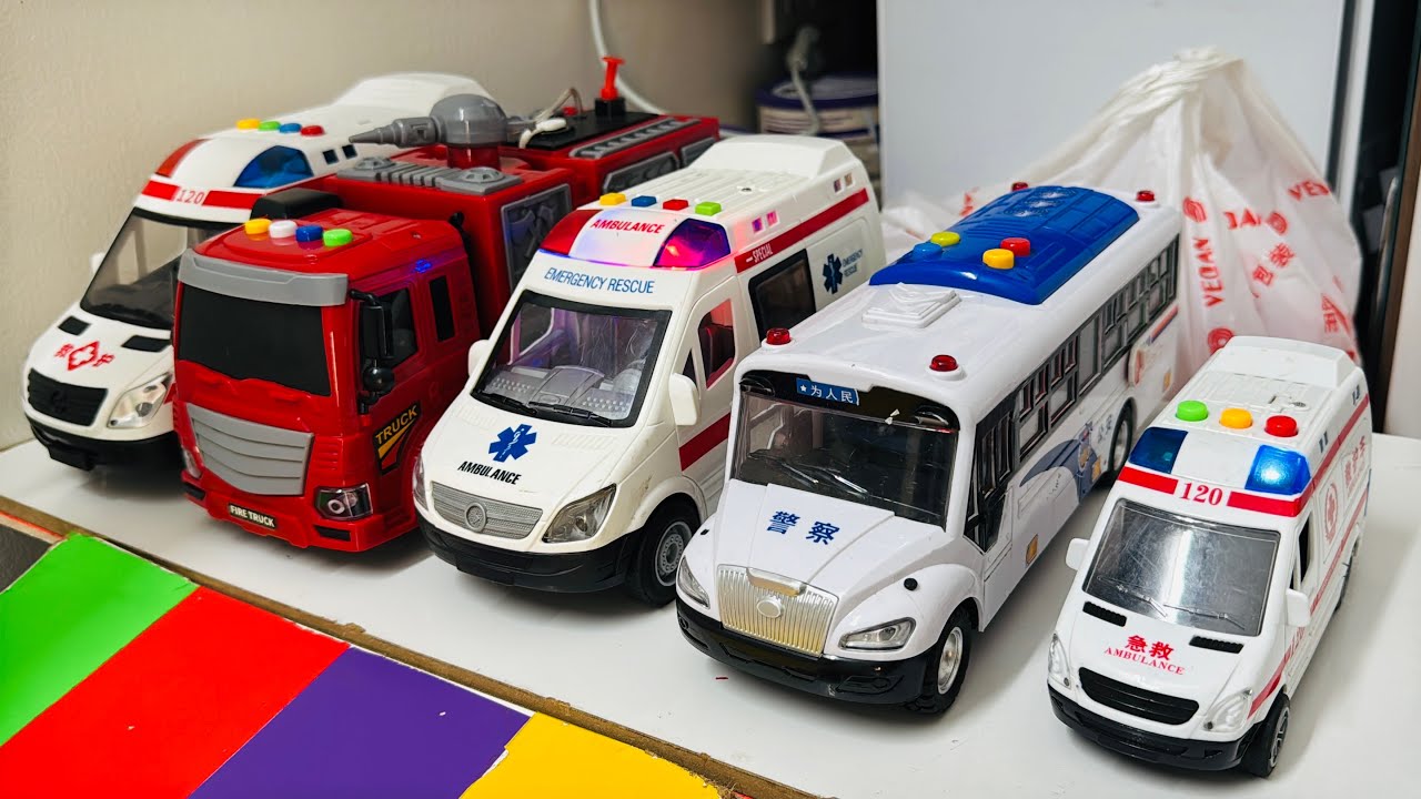 救急車のミニカー走る☆緊急走行テスト☆坂道走る｜ Ambulance miniature car runs! Emergensy driving test