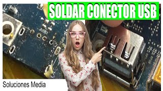 Cómo soldar un conector USB de portátil averiado | Como cambiar puertos USB |  | USB roto ordenador