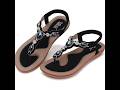 Flat Sandals for Women Dressy Summer Comfortable Dress Thong Flats Sandal
