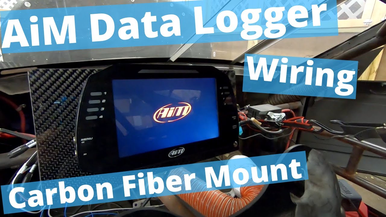 Installing an AiM Data Logger on a Carbon Panel and Wiring Clean Up
