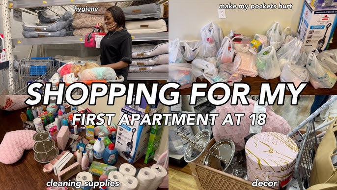 APARTMENT SHOPPING VLOG, GETTING ESSENTIALS FOR MY FIRST APARTMENT