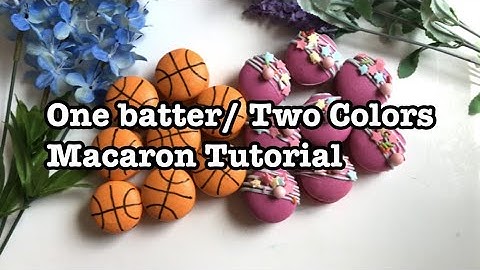 #Macaron Tutorial- how to use one batch batter and make two colors?