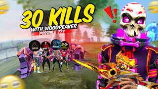 30 Kills Challenge Only with Single Woodpecker 😱 Can I ??🤫 Op 1 Vs 4 Gameplay 🤯 Free Fire