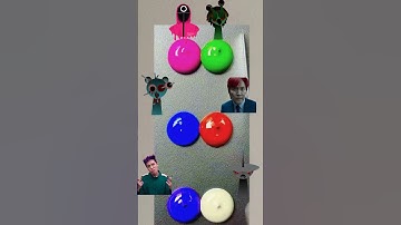 Squid Game & Sprunki Guess the mixed colors #satisfying #oddlysatisfying #sharkzhan#trending