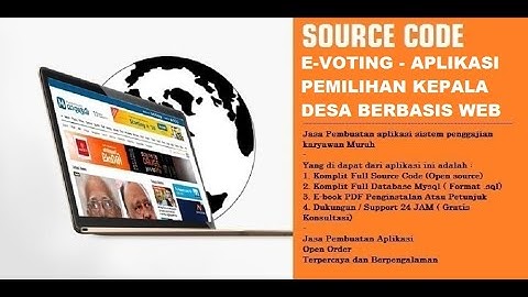 E VOTING   APLIKASI PEMILIHAN KEPALA DESA BERBASIS WEB - PHP MYSQL