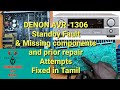 DENON AVR-1306  Standby & Missing Componend, Red Light Blinking,Prior Repair attempts Fixed in Tamil