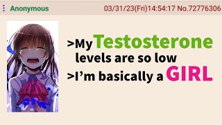 Anon's has the TESTOSTERONE levels of a GIRL!| 4chan greentext stories