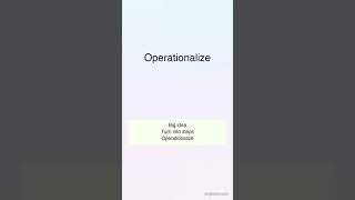 Operationalize - Have you had a big idea and needed to turn it into steps | Learn English Vocabulary