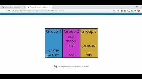 random group generator video