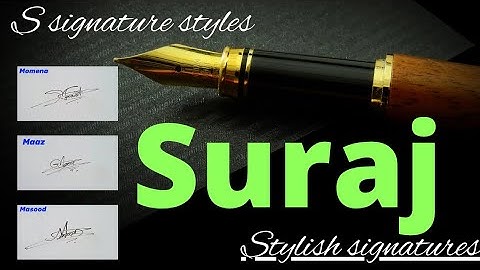 Suraj name signature style | S signature style