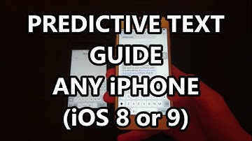 How to Turn On Predictive Text if Bar Missing - Any iPhone iOS 9 +