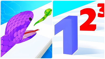 Number Master Vs Snake Run Race - (All Max Level, New Update), ASMR Game 