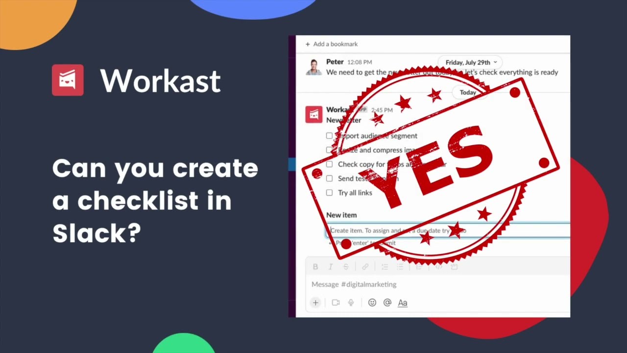Can you create a checklist in Slack? | Slack Task Manager - YouTube