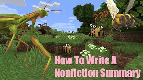 How To Write A Nonfiction Summary