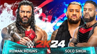 WWE 2K24 The Triple Chef Roman Reings VS The New Bloodline Solo & Tama