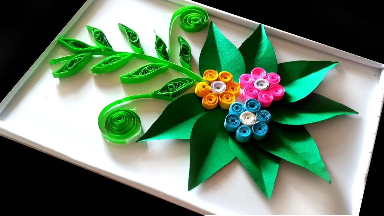how to make artificial flower at home. / how to make quilling design