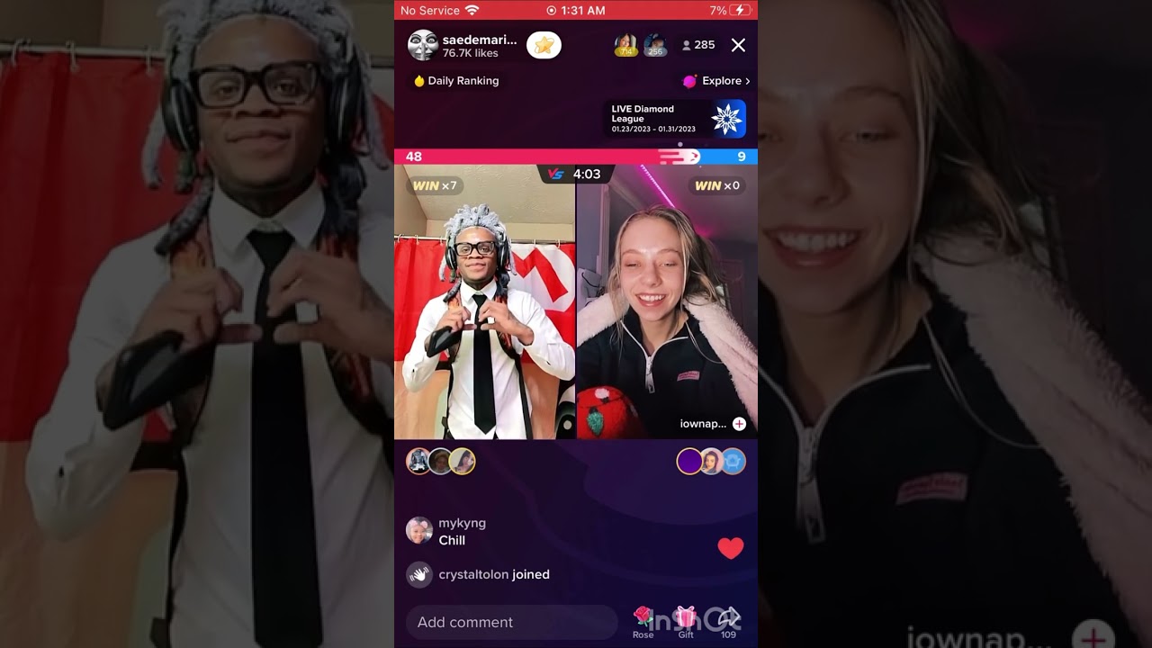 Saedemario dressed like a nerd on tik tok live😂😂