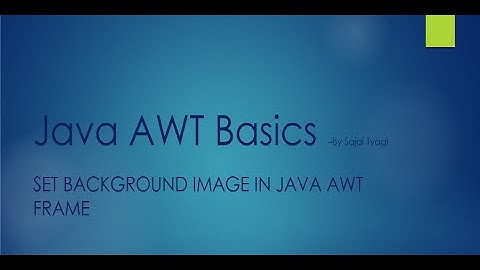 Set background image in Java AWT frame