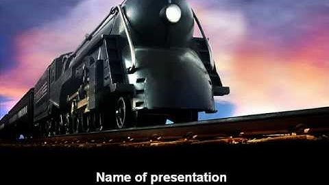 Steam Locomotive PowerPoint Template by PoweredTemplate.com