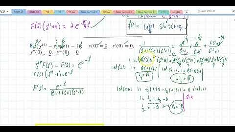 Math 55 Section 6.5(2) Impulse Function