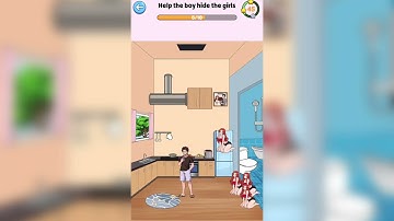 Brain Tease Puzzle Level 42 Help The Boy Hide The Girls Walkthrough Solution