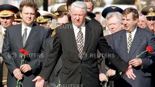 Wreath Ceremony Boris Yeltsin (Lays Flowers) 22 June 1998 Russian Anthem - Unknown Soldier