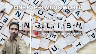 GENERAL KNOWLEDGETOP ENGLISH MCQS/ ONE PAPER MOST REPEATED ENGLISH MCQS PART 2
