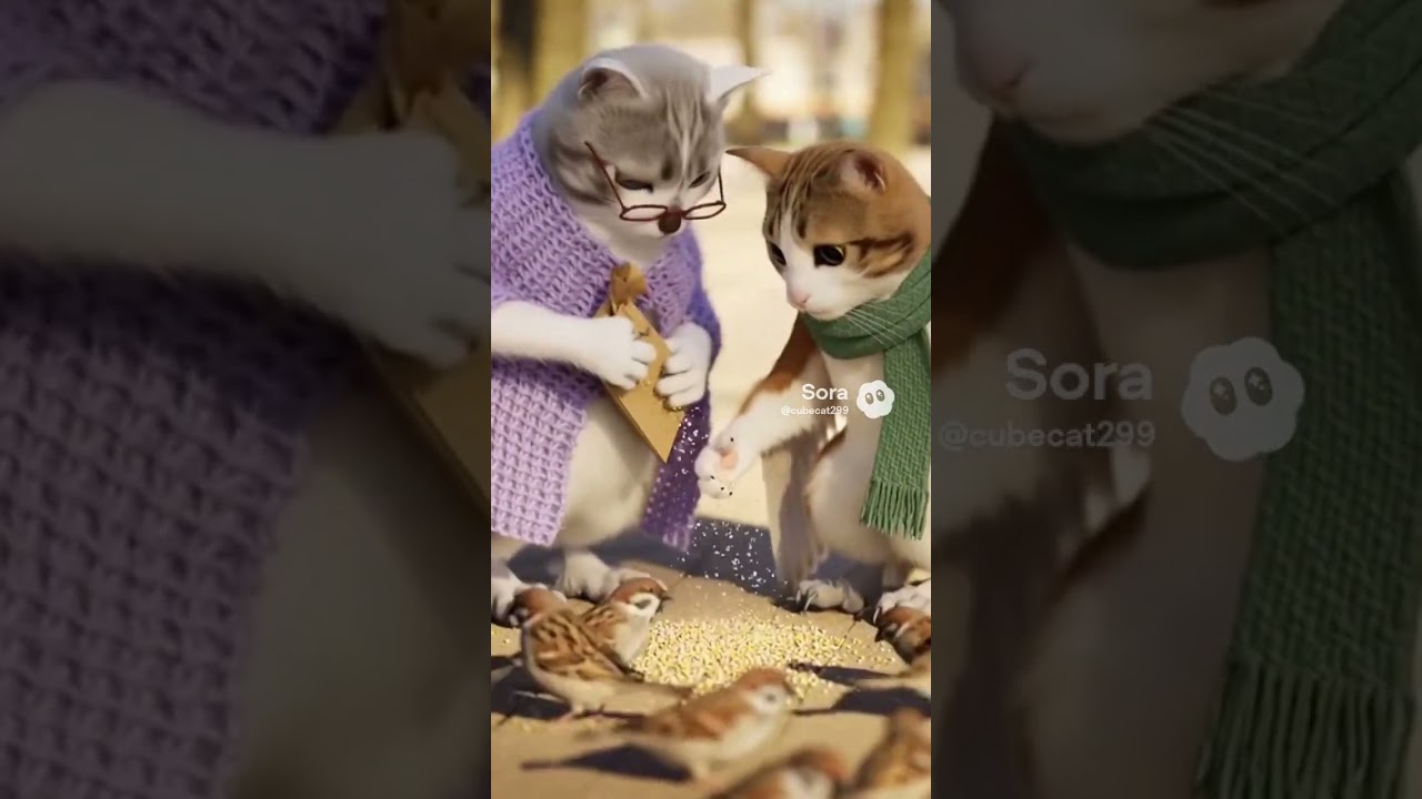 Мявл и бабушка гуляют 