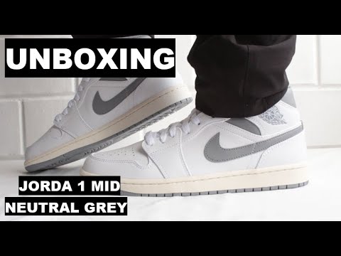 Unboxing Jordan 1 Mid Neutral Grey