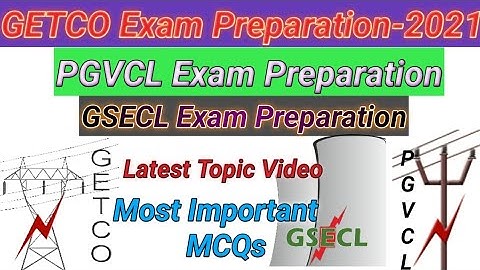 Getco Exam Preparation 2021||GSECL Exam Preparation||PGVCL Exam Preparation||Most Important Mcqs