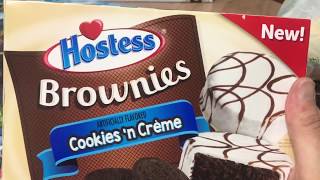 NEW Hostess Cookies n Creme  Brownies Review