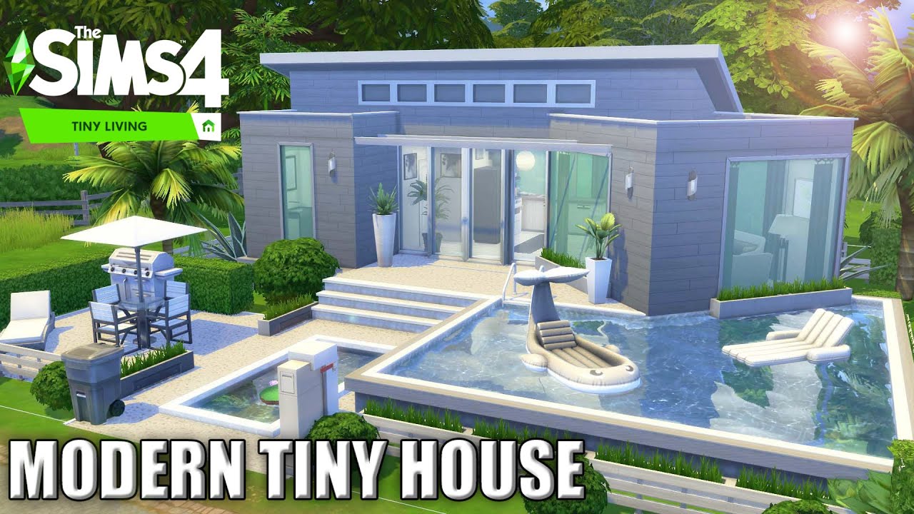 The Sims 4 / modern tiny house / speed build / no cc / 