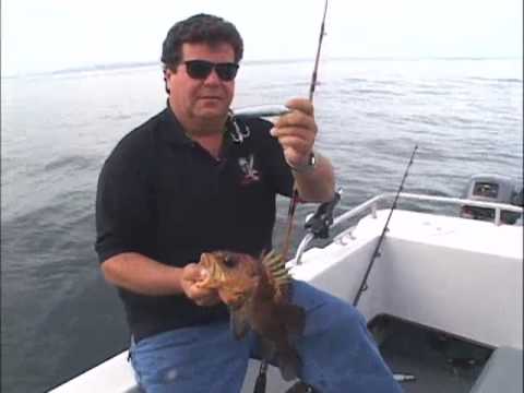 Dan Hernanadez landing rock fish in Alaska on Magi...