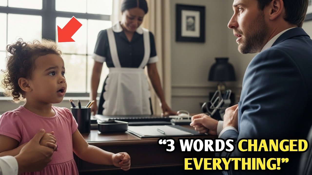 Миллиардер пытался уволить свою домработницу, но её малышка сказала три слова, которые его сломили.