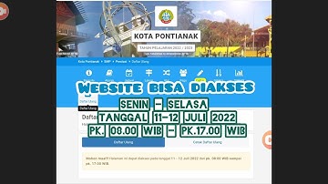 CARA PENDAFTARAN ULANG SMPN - PONTIANAK TAHUN 2022/2023