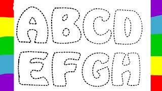 ABC TRACING AND colouring| ABCD tracing for kids| Alphabet tracing and colouring 