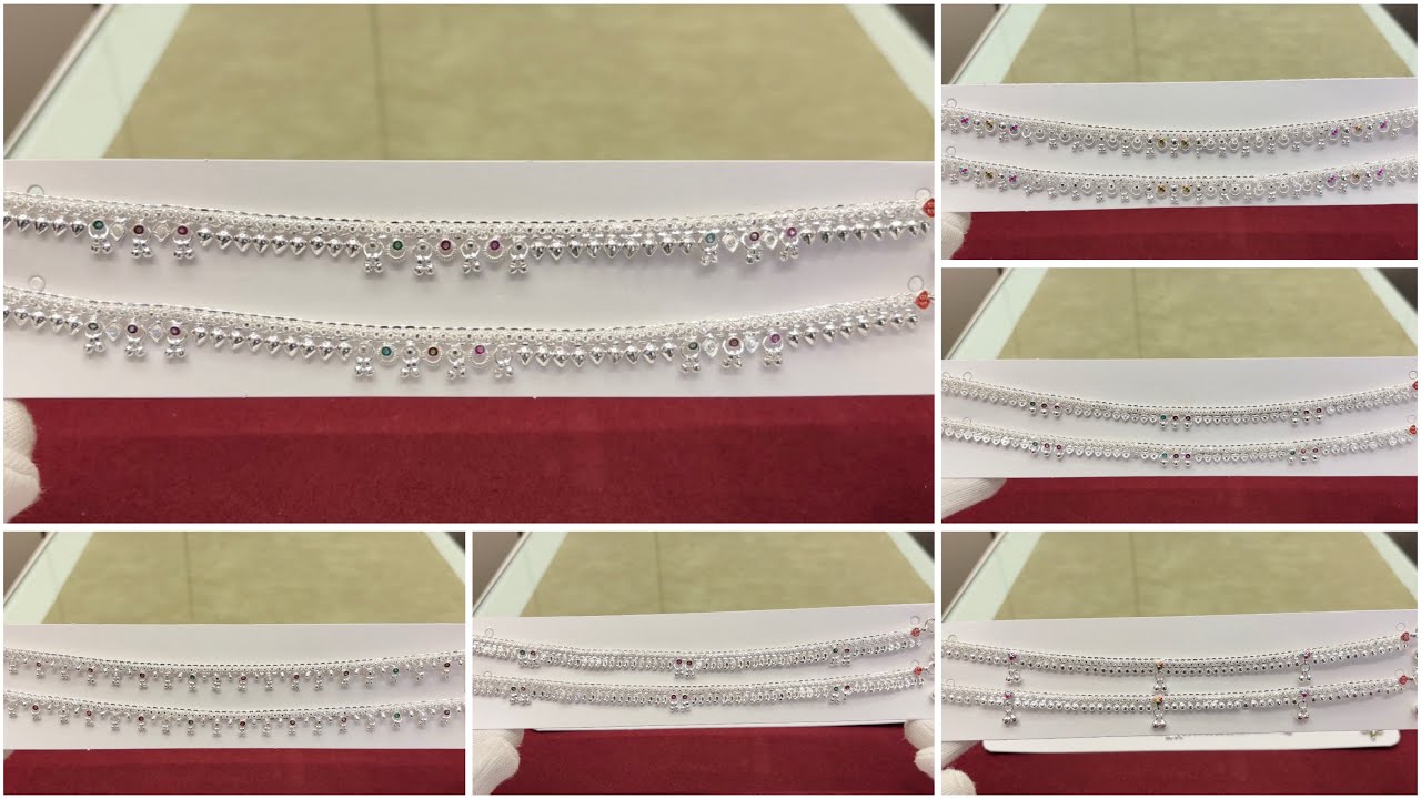 silver anklets for women with price