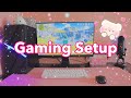  cute gaming setup  black and pink