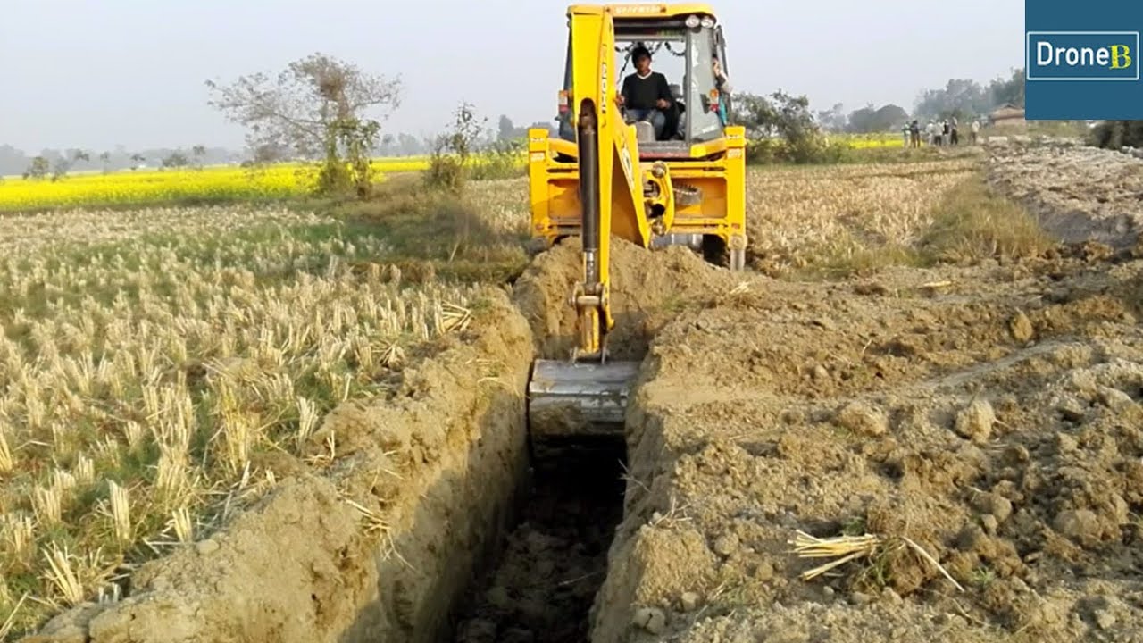 Remote Village FarmJCB Backhoe LoaderFarm Road Construction YouTube
