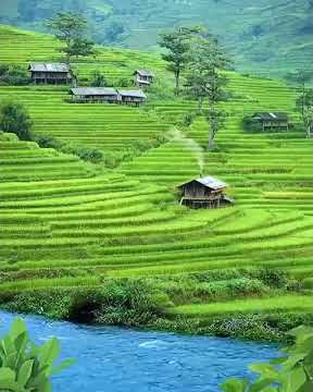 Suasana Pegunungan, Sawah, Dan Sungai Yang Bersih..Alami Meman Indah...