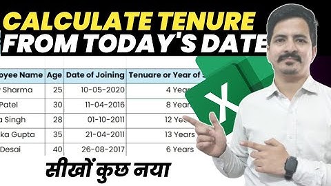 How to Calculate Tenure From Today