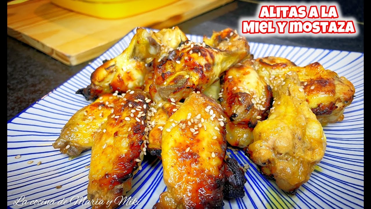 ALITAS DE POLLO A LA MIEL Y MOSTAZA En freidora de aire 😋