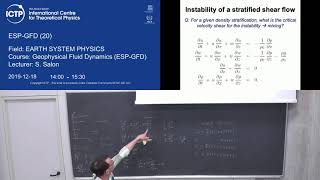 Geophysical Fluid Dynamics (ESP-GFD) Lecture 20