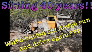 Will a Buried Dodge step side run and drive again after 40 years???? Part 1